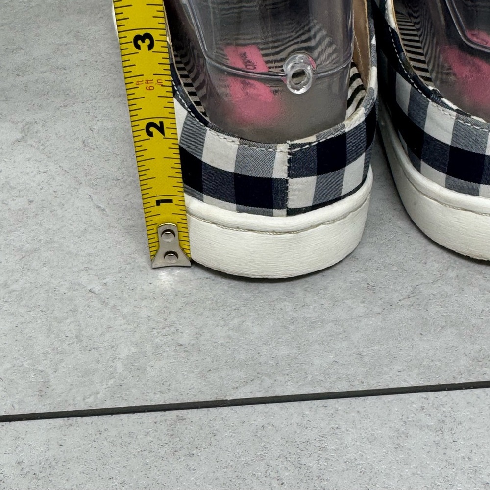 Betsey Johnson Edna Black & White Gingham Checkered Slip On Sneakers 7.5 - Picture 6 of 12